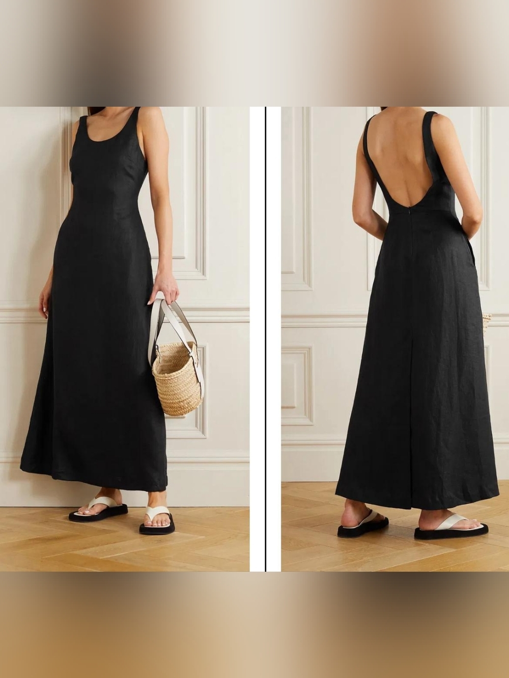 BONDI BORN 'THE KENNEDY DRESS' Backless Scoop-Front Maxi